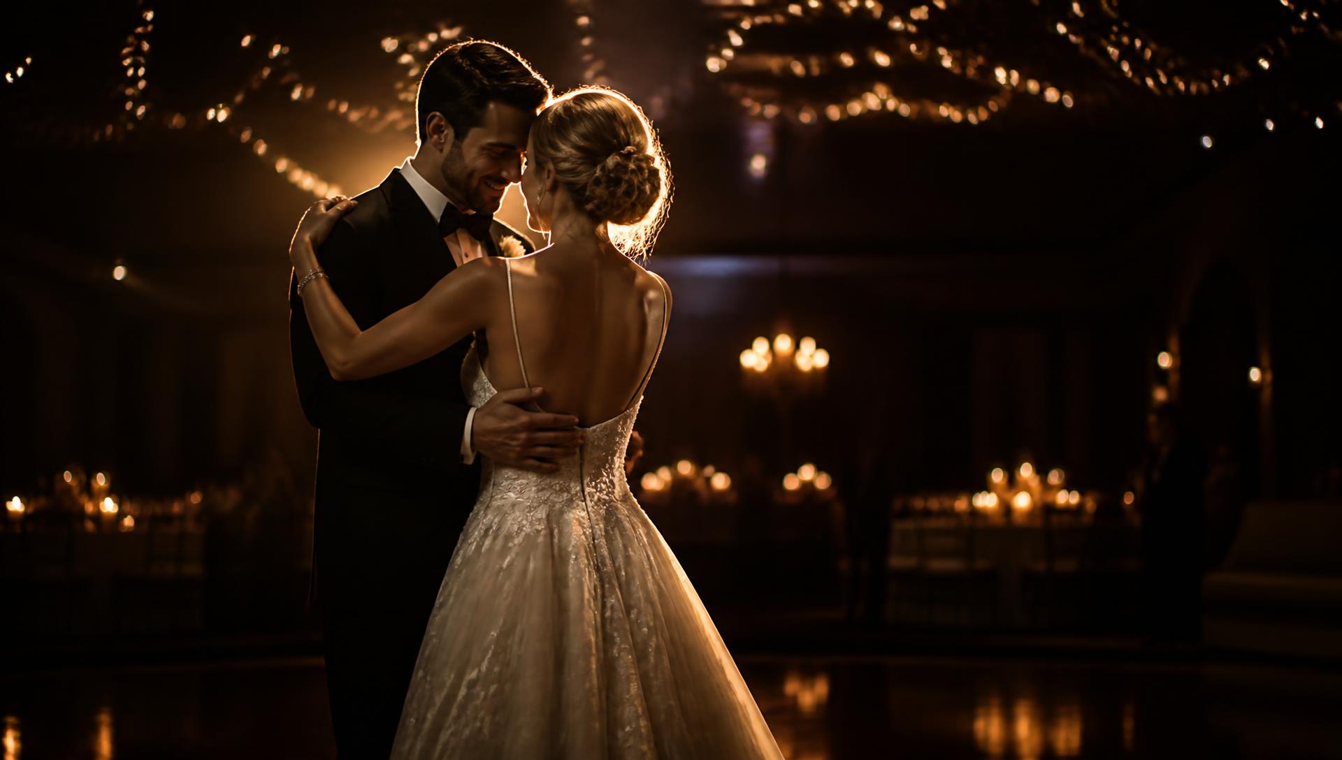 Couple dancing their choreographed wedding first dance in Chicago