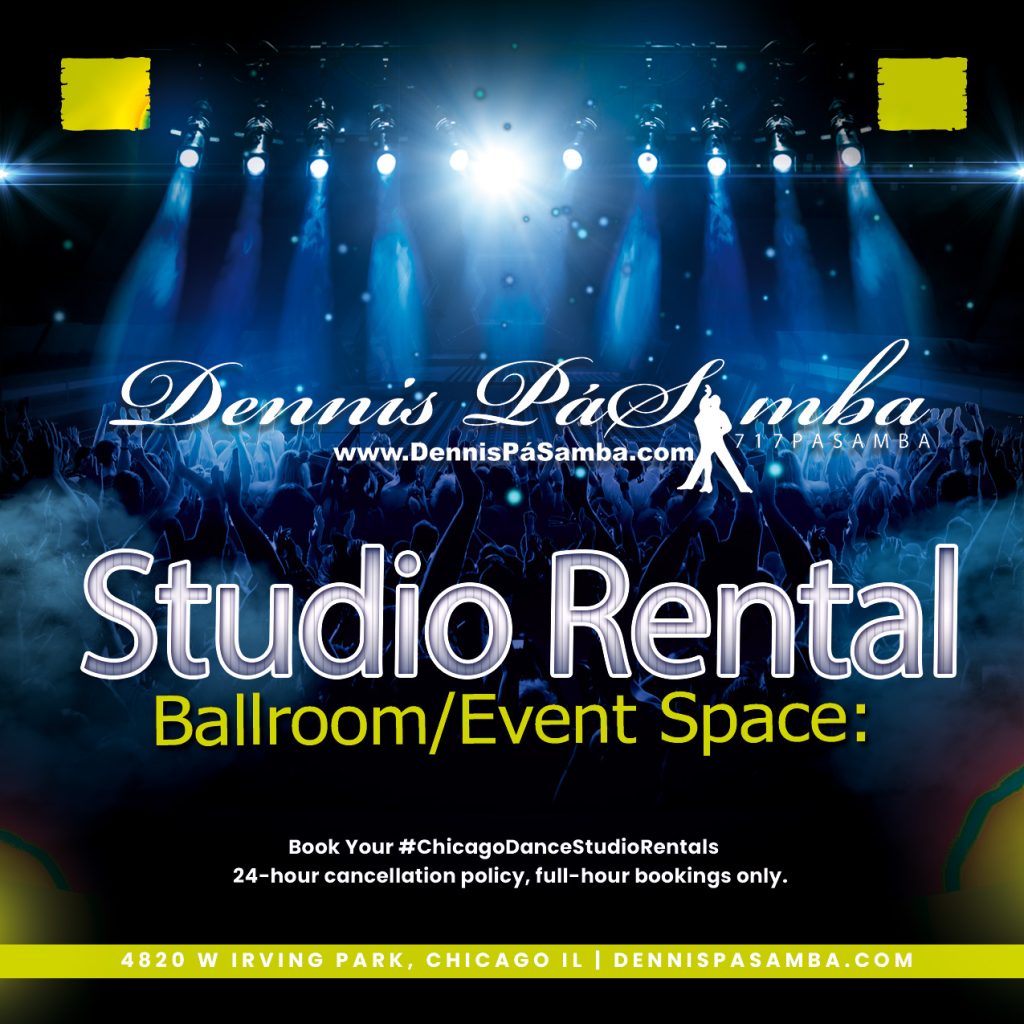 Rent a Chicago dance studio at Dennis PaSamba Dance Company (4820 W. Irving Park Rd, Chicago, IL 60641) for your dance rehearsals! Our spacious studio with high ceilings, mirrors, sound system, and ample parking is perfect for #ChicagoDanceStudioRentals. With 33+ years of experience and 500+ five-star reviews, we’re Chicago’s top choice for dancers, choreographers, and groups.