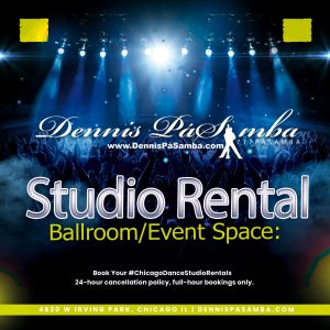 Rent a Chicago dance studio at Dennis PaSamba Dance Company (4820 W. Irving Park Rd, Chicago, IL 60641) for your dance rehearsals! Our spacious studio with high ceilings, mirrors, sound system, and ample parking is perfect for #ChicagoDanceStudioRentals. With 33+ years of experience and 500+ five-star reviews, we’re Chicago’s top choice for dancers, choreographers, and groups.