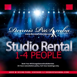 Rent a Chicago dance studio at Dennis PaSamba Dance Company (4820 W. Irving Park Rd, Chicago, IL 60641) for your dance rehearsals! Our spacious studio with high ceilings, mirrors, sound system, and ample parking is perfect for #ChicagoDanceStudioRentals. With 33+ years of experience and 500+ five-star reviews, we’re Chicago’s top choice for dancers, choreographers, and groups.